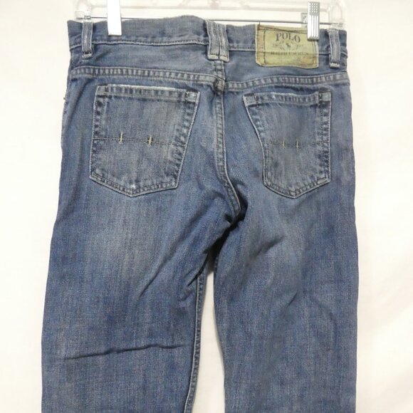 POLO RALPH LAUREN - 15911 | size 14 | Blue Cotton Distressed Denim Jeans - Picture 15 of 16